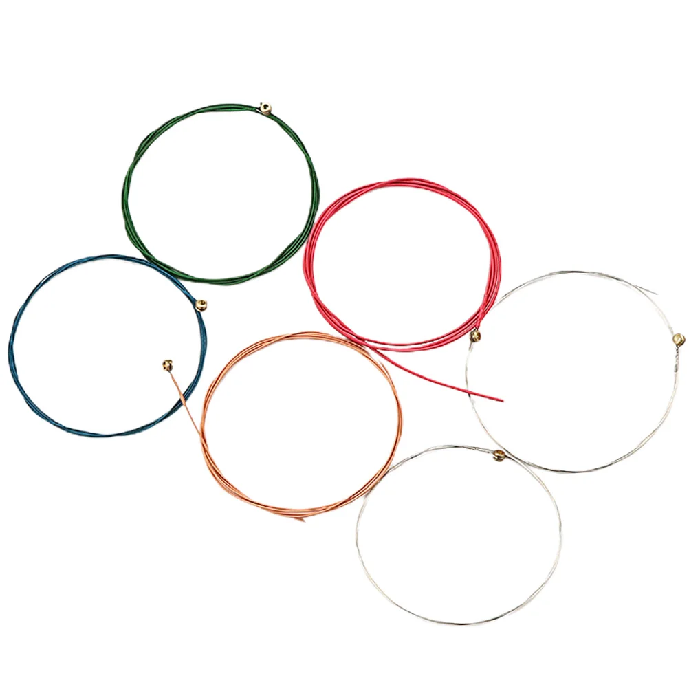 

6 Pcs Guitar Strings Folk Supply Steel Acoustic Accessories Accessory Universal for Musical Instruments Classic Student