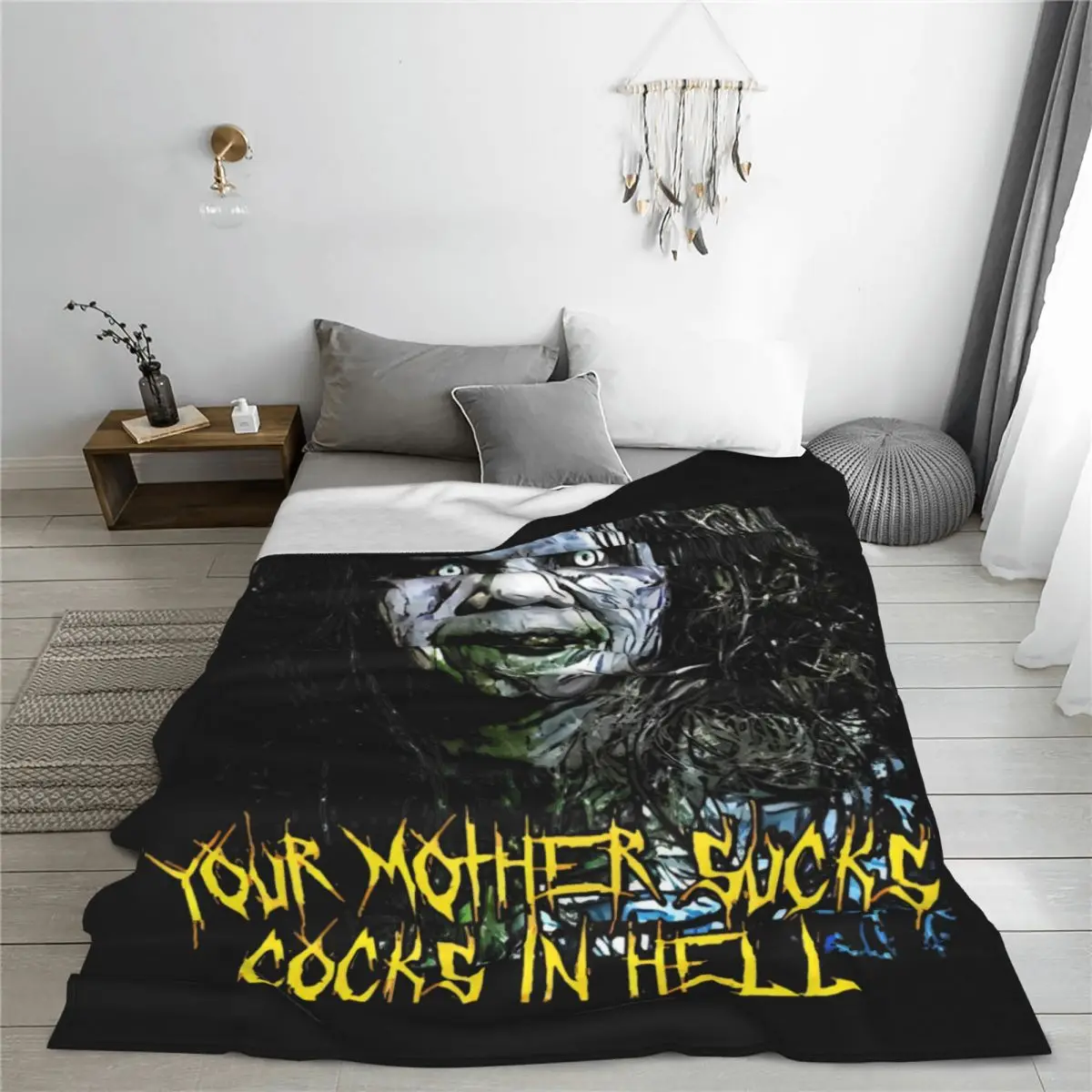 The Exorcist Horror Fuzzy Blankets Creative Throw Blankets for Home 150*125cm