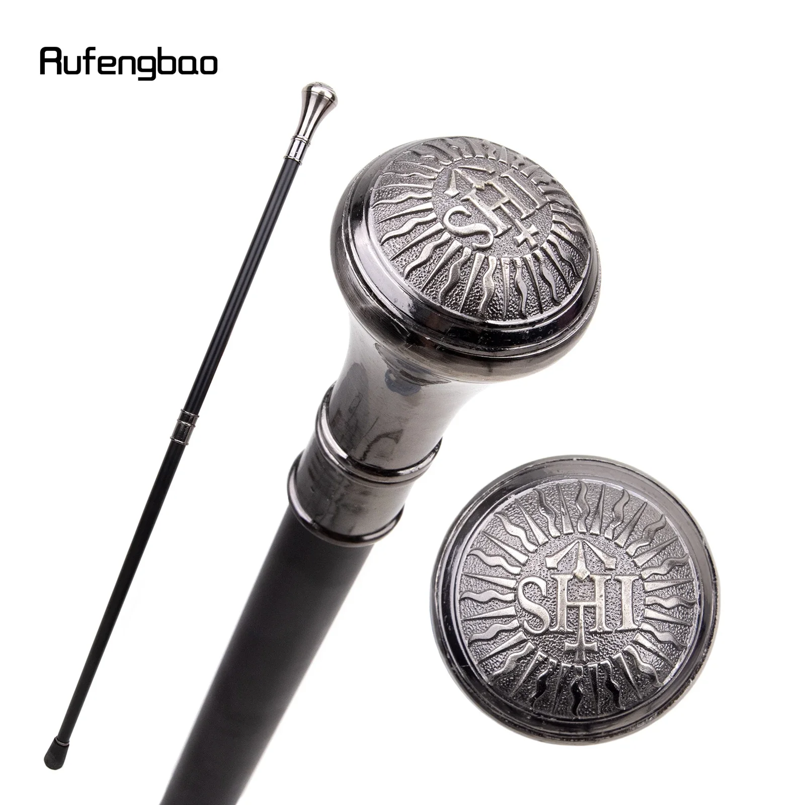 Freemasonry Freemasons SHI Totem Relief Walking Cane Fashion Walking Stick Gentleman Luxury Crosier Knob Walking Stick 93cm