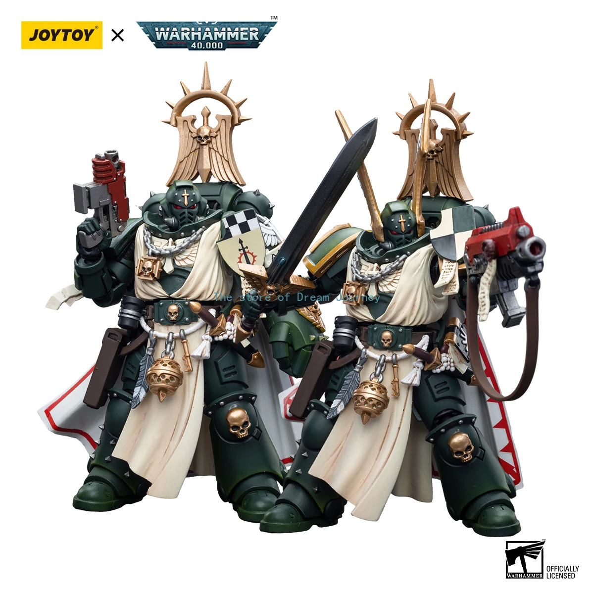 

Фигурка JOYTOY 1/18 40K Dark Angels Master Lazarus Master с Power Fist, аниме-модель, военная тематика