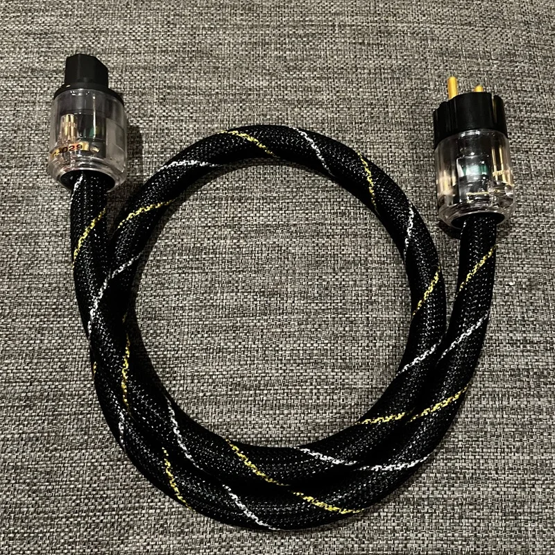 Hifi AC US EU Power Cable Audio Cables Schuko P-029 P-029E Plug Connector Audiophile Cord For DVD CD AMP 125V 250V 15A