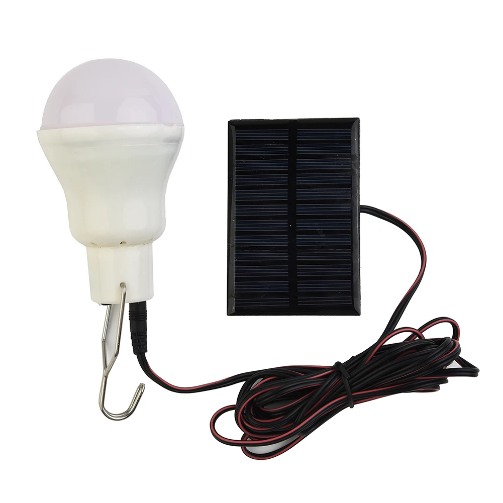 Camping Hiking Tent Light Solar Powered Shed Light Bulb LED Solar Pendant Light Hang Up .3W Lamp Hooking Chicken Coop