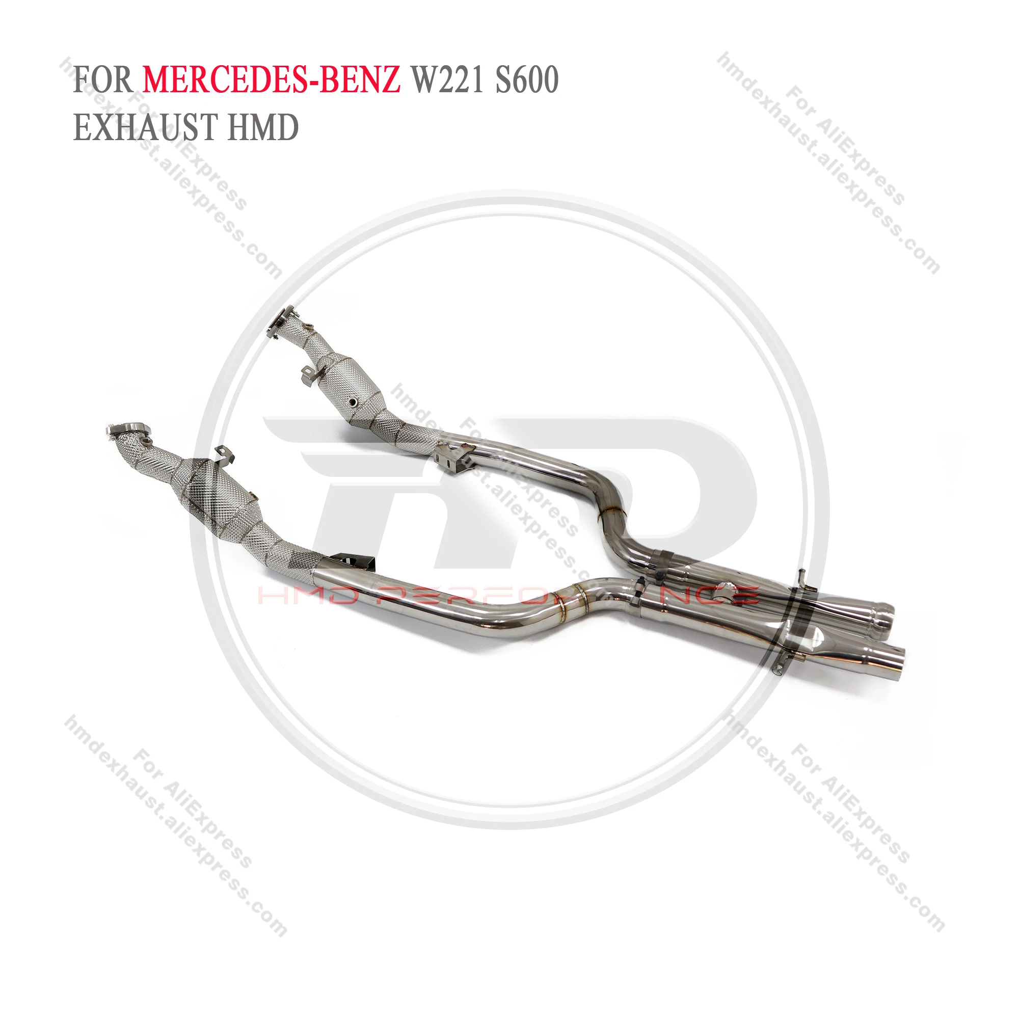 

HMD Exhaust System Stainless Steel Performance Downpipe for Mercedes Benz S600 W221 5.5T 2005-2013 With Heat Shield