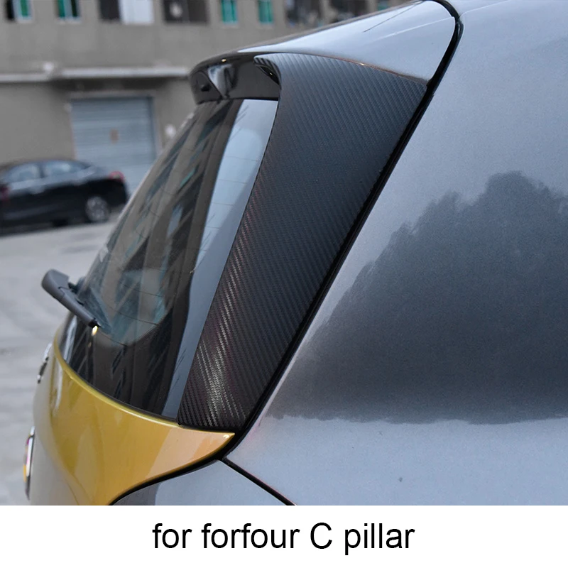 

For New Smart 453 Fortwo Forfour Car Door A B C Pillars Column Window Stickers Trim Carbon Fiber Film Auto Protector Accessories