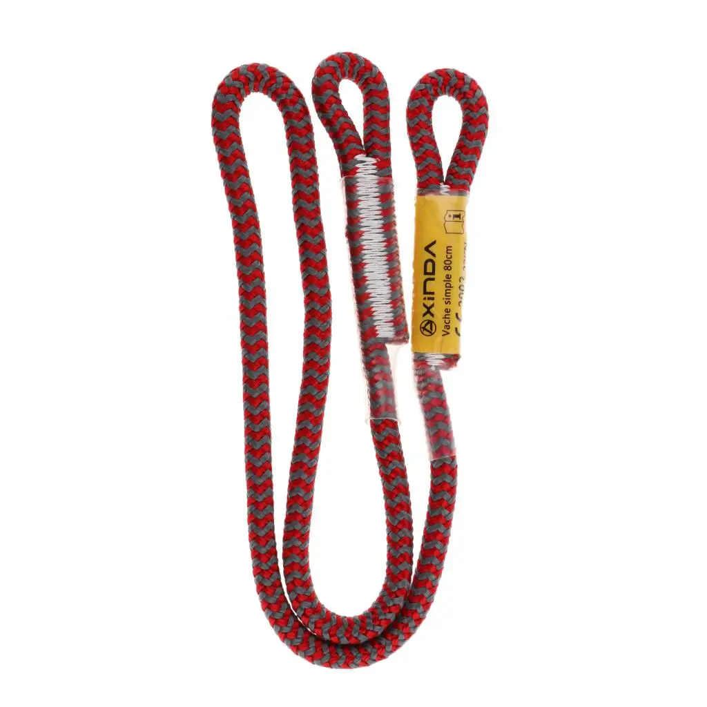 Cable de cuerda Prusik de alta resistencia, 25KN, 8mm, 80cm/100cm, para arborista, escalada al aire libre, montañismo, espeleología, Ziplining, Canyoneering