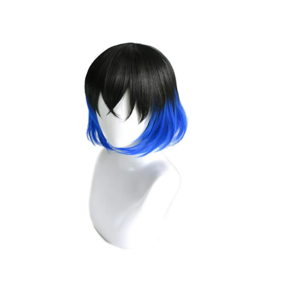 : Giyu Tomioka, Gradient Blue Cosplay Wig