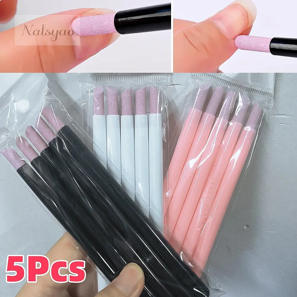 5Pcs Nail Art Quartz Grinding Pen Cuticle Remover Dead Skin UV Gel Polish Nail File DIY Manicure Pedicure Care Tools