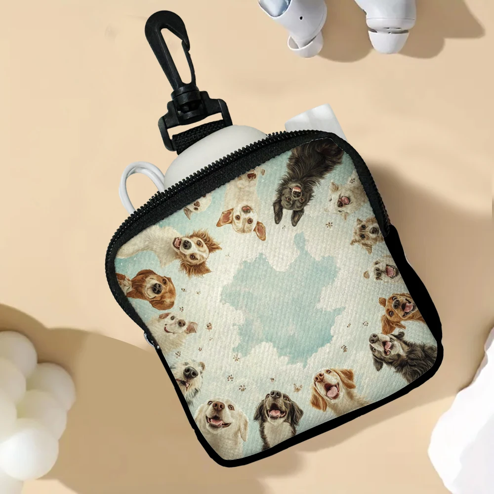 

Cute Funny Circle Dogs New Fashion Coin Purse Portable Mini Wallet Card Bag Practical Waistpack Storage Key Bag 5.23