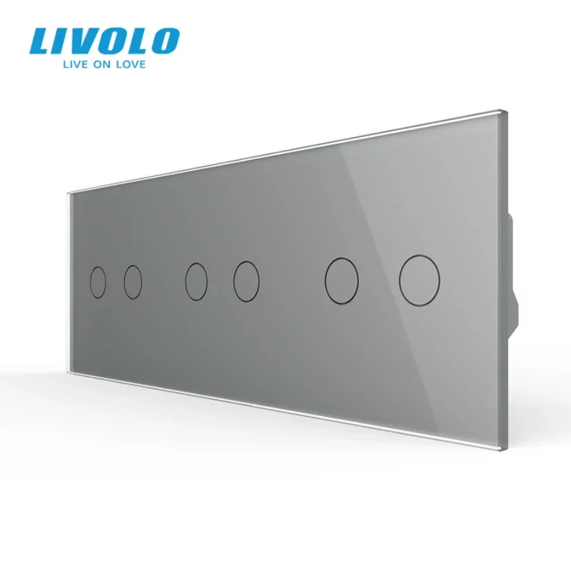 

Livolo EU Standard, Touch Switch, Free Combination Luxury Wall Triple Touch Switch, VL-C706-11,With White Crystal Glass Panel
