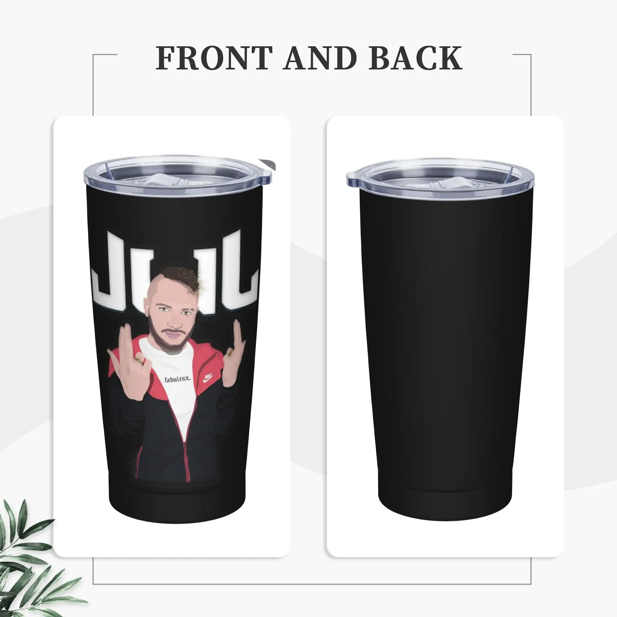 Stainless Steel Tumbler Rapper Singer Jul Sign Coffee Mug  Keep Heat Hot Drinks Car Mugs Travelist Water Bottle