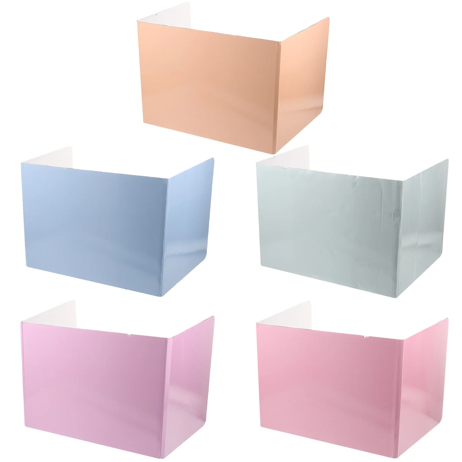 5Pcs Desk Divider Privacy Shield Board Portable Sneeze Guard for Office School Bank Countertop Barrier Protective Panel