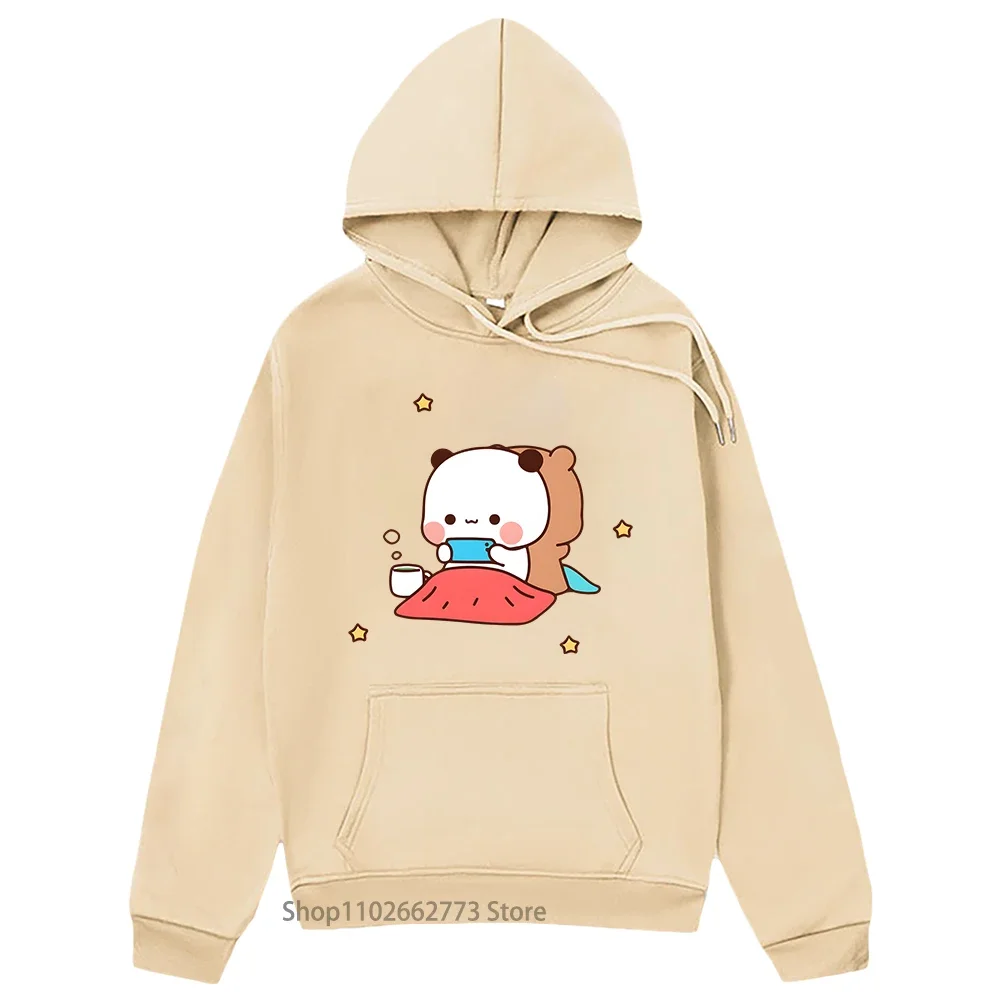 

Bubu Dudu Hoodies for Teen Girls Cartoon Panda Bear Sweatshirts Women Clothing Men Kawaii Graphic Casual Y2k Clothes Fleece Top