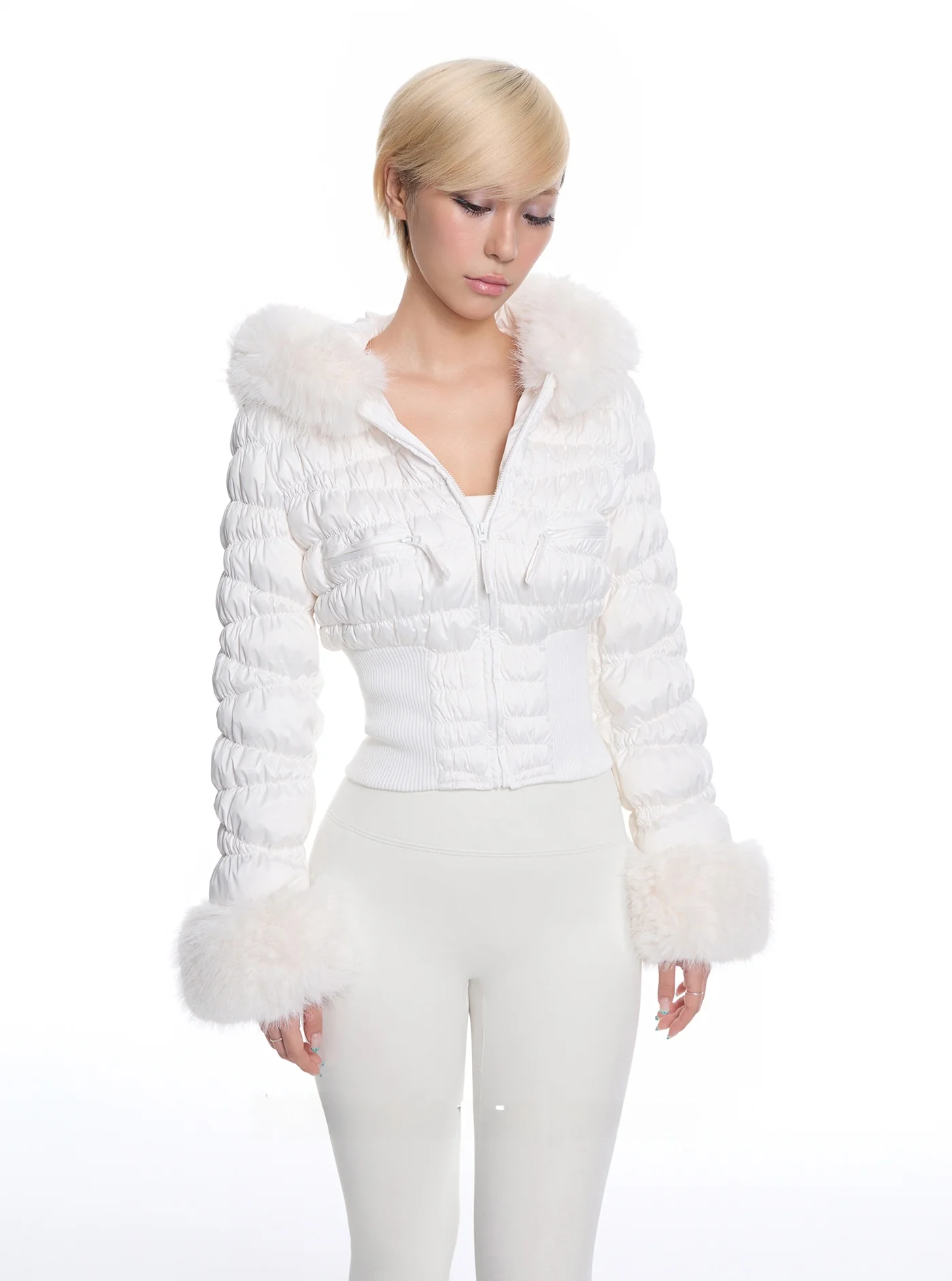 

Белый комплект для йоги Du down Jaet Lotus Million: модные утепленные зимние повседневные брюки с высокой талией для женщин