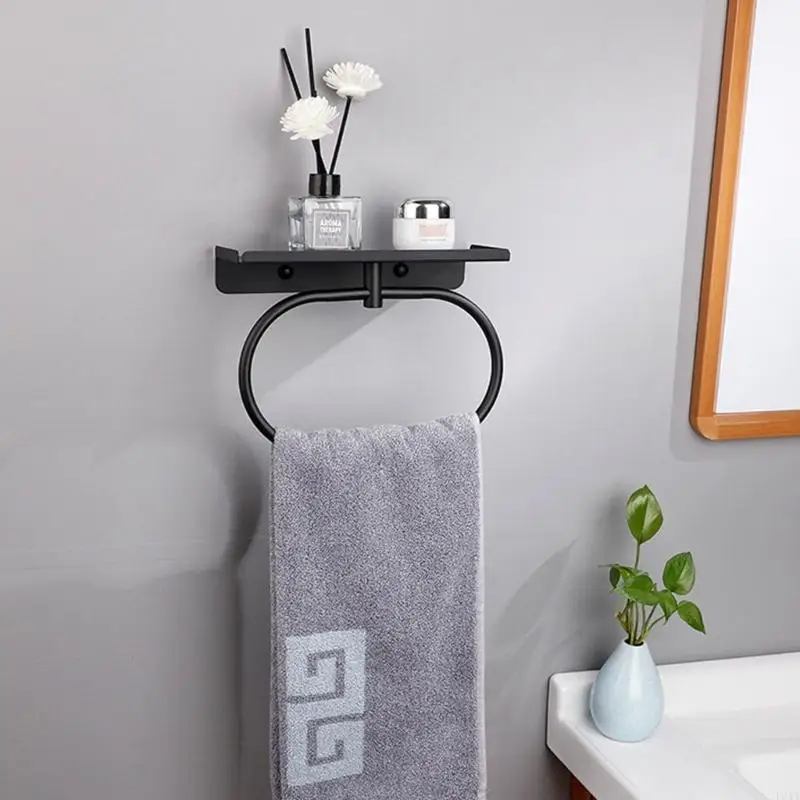 

2025 New Modern Towel Rings Bathroom Storage Solution Sturdy Stainless Steel Construction Fit Various Wall Types Daily Use