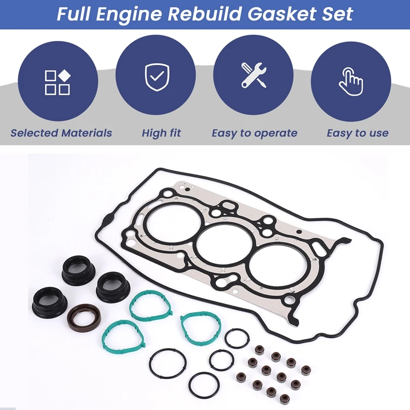 Car Full Engine Rebuild Gasket Set 50317600 1320320180 For Mercedes-Benz Smart Fortwo Cabrio 451 2007-