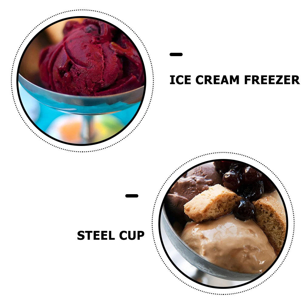 

Stainless Steel Ice Cream Cup Fashion Dessert Holder Party Supply Ice Cream Storage Cup Restaurant Home Holder