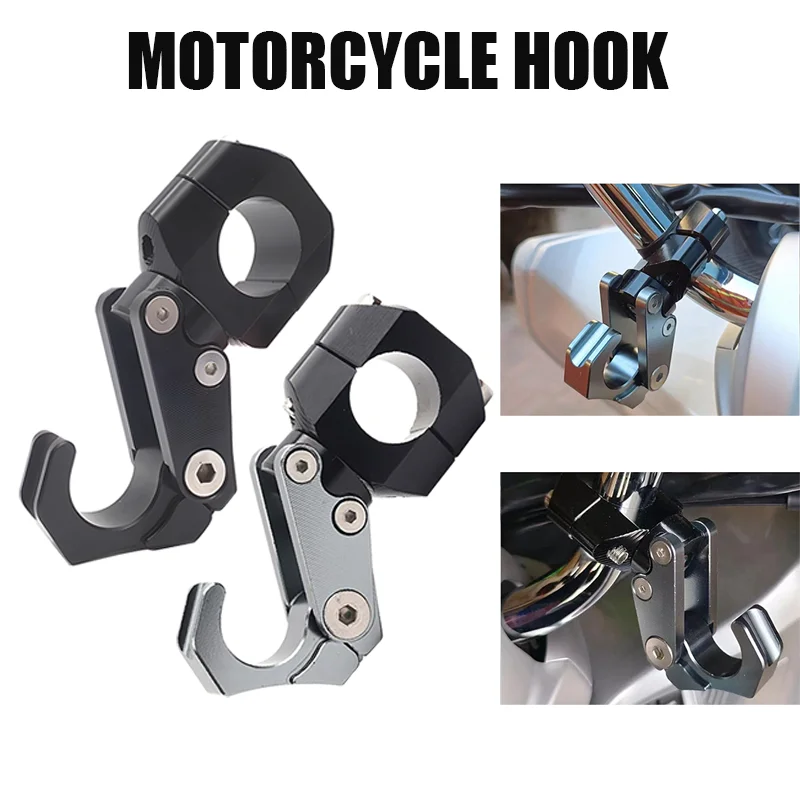 22-30mm Motorcycle Aluminum Alloy Foldable Handlebar Hook Universal Helmet Holder Luggage Bag Hanger Storage Hook For Honda PCX