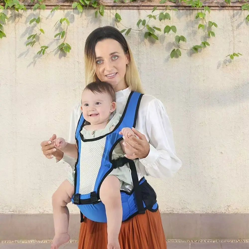 قماط التفاف الطفل الناقل على ظهره تنفس النسيج الأشرطة قابل للتعديل الرضع طفل هيبسيت مريحة حر اليدين #1