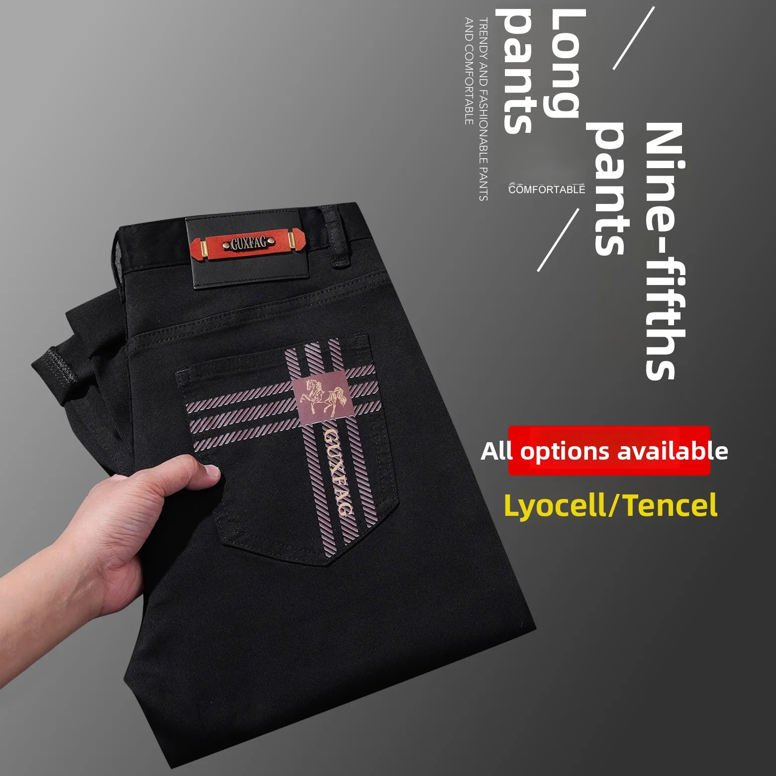 

New Men's Casual Jeans Spring Summer New Sle Versatile Comfortable Straight Leg mid Waist Zipper Fly Stand Fit Jeans