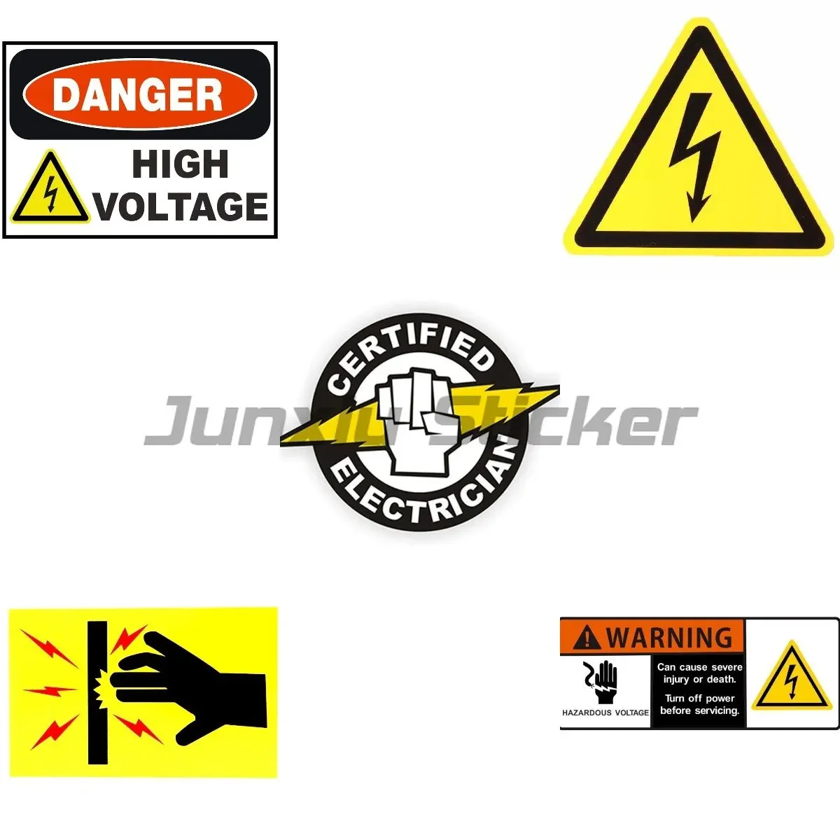 

High Voltage Hazard careful Wall Sticker Helmet Motorcycle Window Decals Wrap Stickers Laptop Stickers Decal PVC Car Sticker