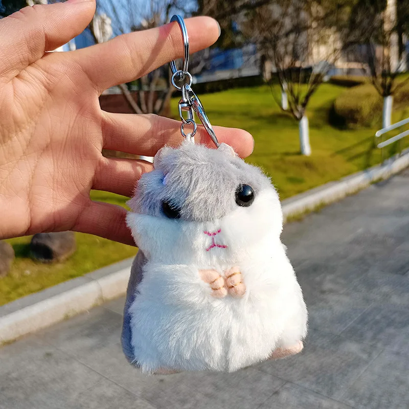  New Cute Plush Toys Kawaii Bag Backpack Pendant Keychain Stuffed Animals Kids Toys for Children Girl Birthday Gift Hamster Doll
