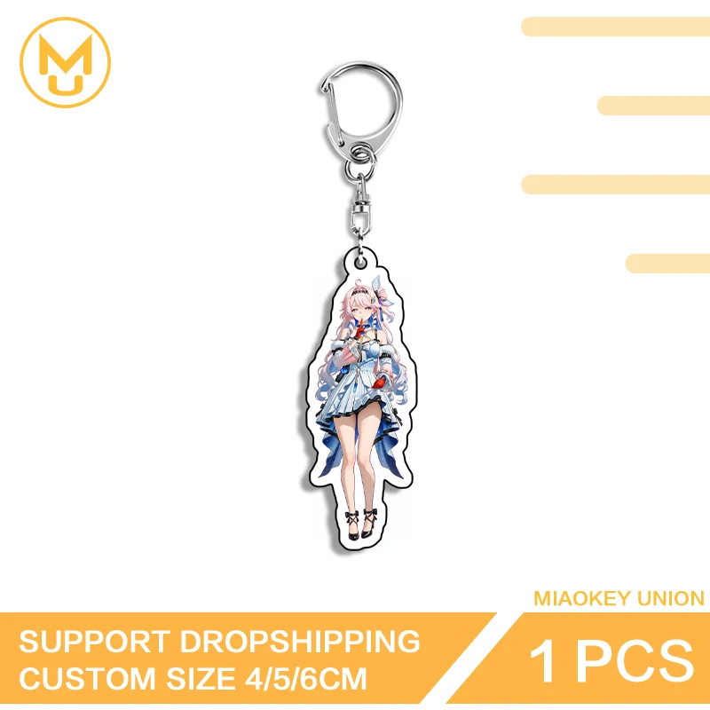 Denia Wuthering Waves Pendant Keyring Kawaii Daily Wear Keychain Novelty Popular Pendant Jewelry Useless Funny Gift Free Item