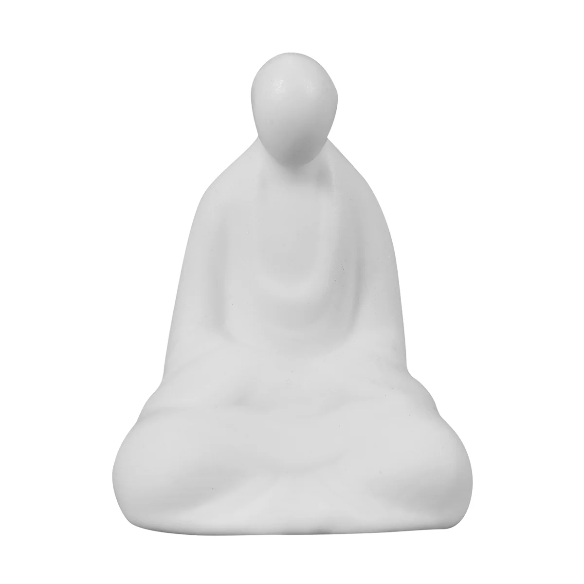 Mini White Ceramic Buddha Statue Meditating Buddha Statue Decoration Miniature Landscape Accessories