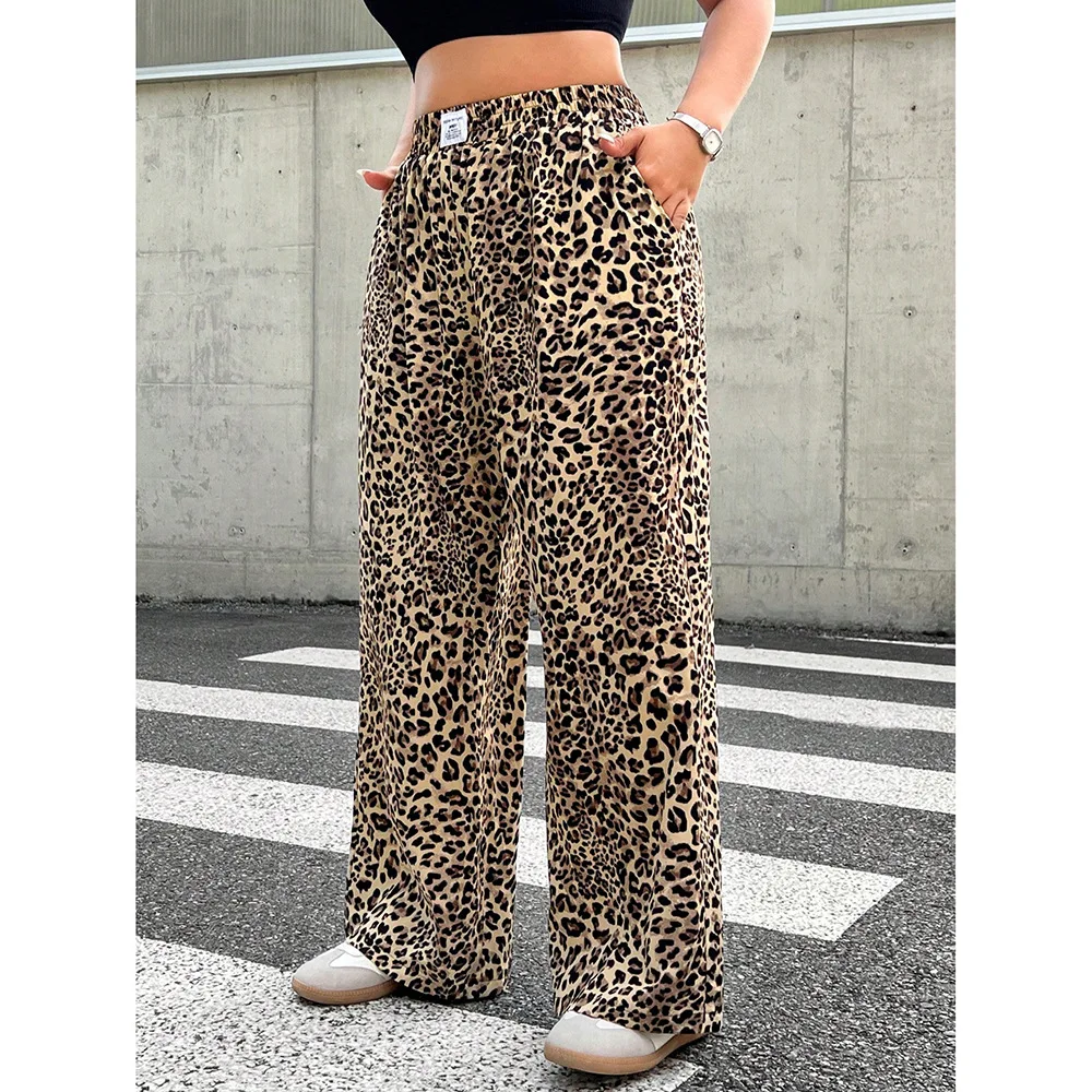 Retro Trendy Losse Rechte Pijpen Casual Broek Vrouwen Zomer Wijde Pijpen Loose Fit Veelzijdige Lange Broek Comfortabel Faionable