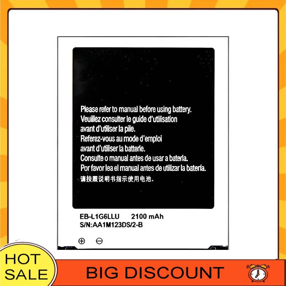 Mobile Phone Battery EB-L1G6LLU 2100Mah For Samsung Galaxy S3 Siii I9300 I9300i I9305 I9301 I9118 EB L1G6LLU