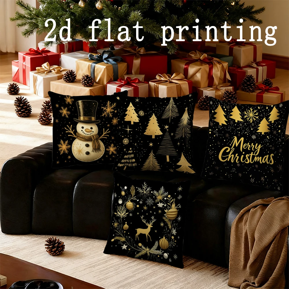 

Домашний декор, рождественские подушки в виде снеговика, елки, подходят для дивана, спальни, автомобиля, наволочка, прямоугольная подушка для спины