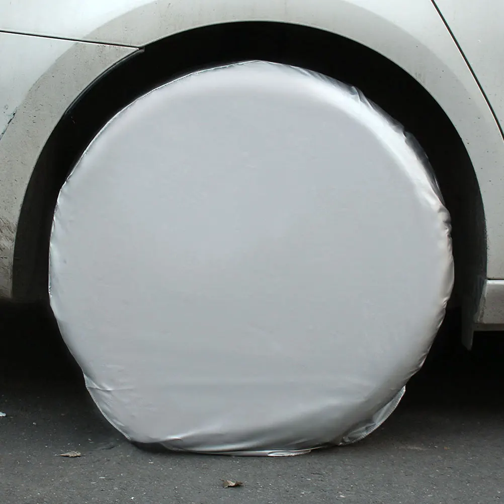 

4pcs Snow Cover Heavy Duty Waterproof Uv Tire Cover Resistant For Car Spare Wheel Storage Tire Storage Bag Outdoor Use