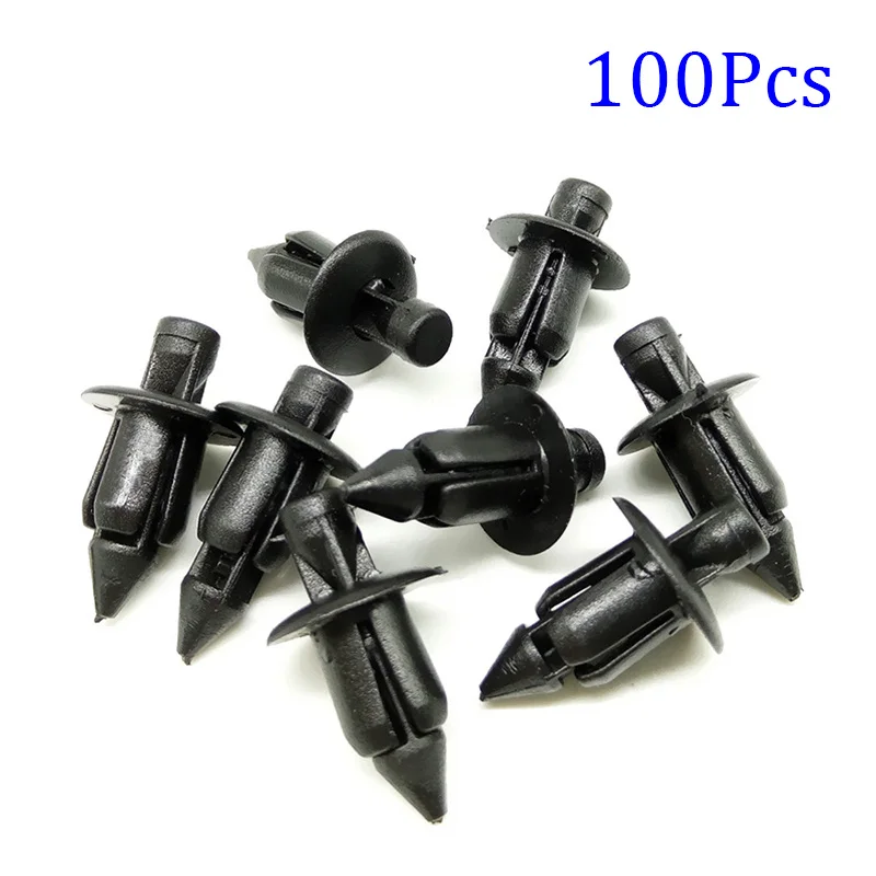 

100pcs Plastic Bi Cycle Fairing Rivet Setting Panel Fastener Clips For Honda For Suzuki For Kawasaki Car Fenders Bumpers Clips