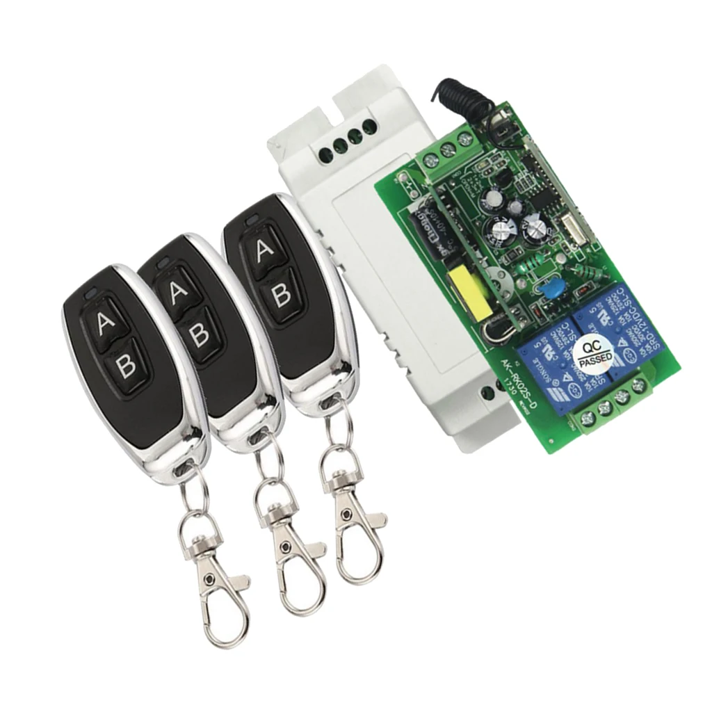 

Беспроводной пульт дистанционного управления 85-250 В 2-канальный релейный приемник +