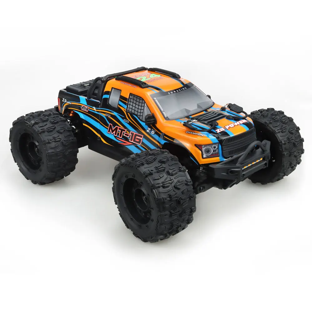 ZD Racing MT-16 1/16 RC Monster Truck Brushless 3S 80km/h 2.4G 4WD RC Car Brushless Truck Remote Control Off Road Car Toys