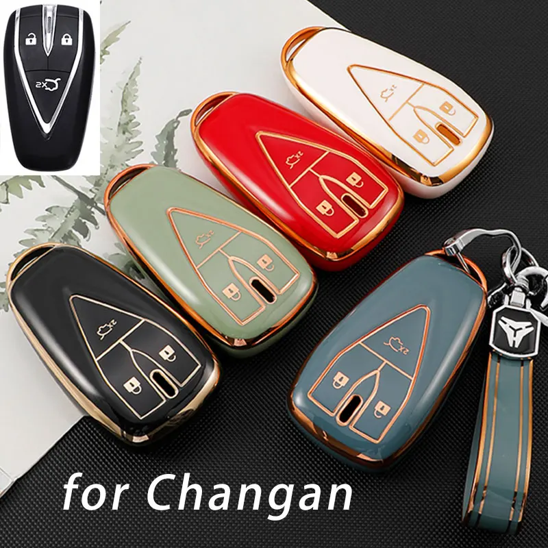 TPU Key Case Cover for Changan CS35PLUS CS75plus CS55PLUS Eado UNI-T Oushang X5 X7 EV Shell Buckle Keychain Accessories