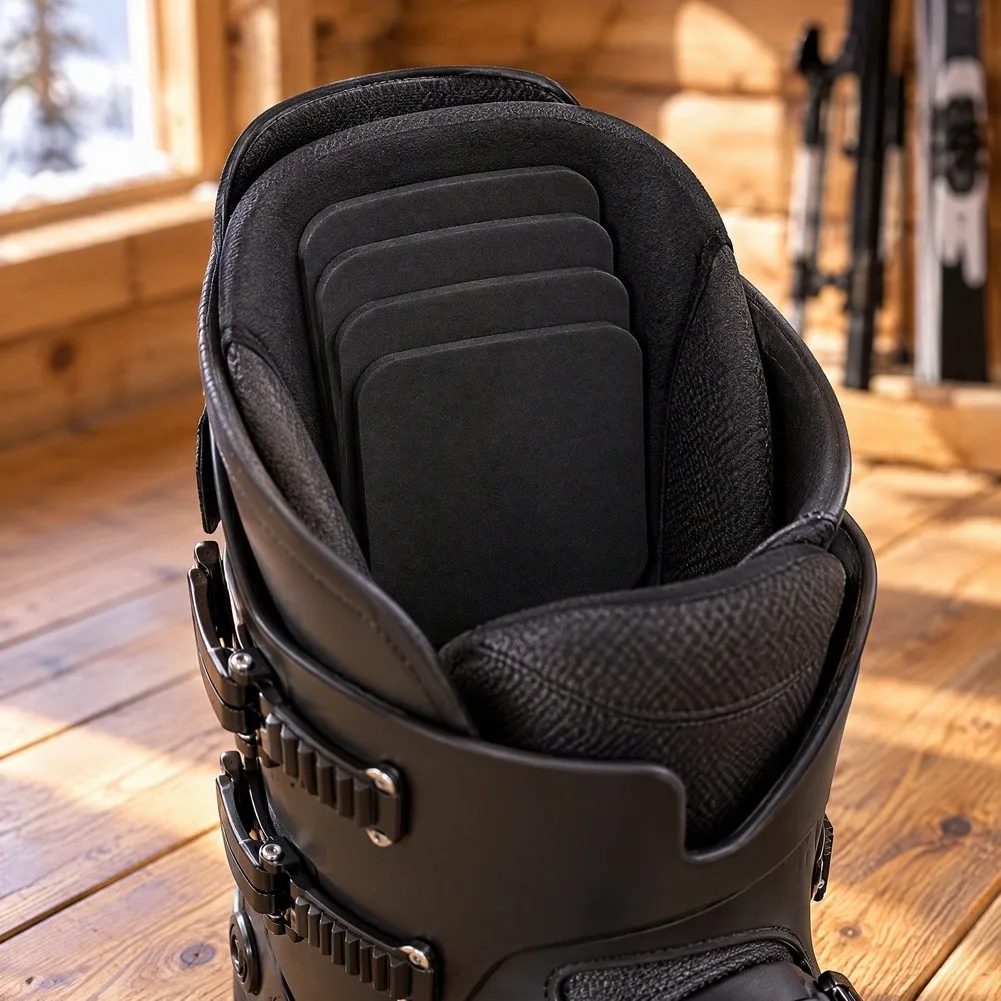 4 Pcs Snowboard Shin Pads 5mm Thick Foam, Cuttable Shin Guards, Lightweight Foam Component To Lessen Leg Discomfort