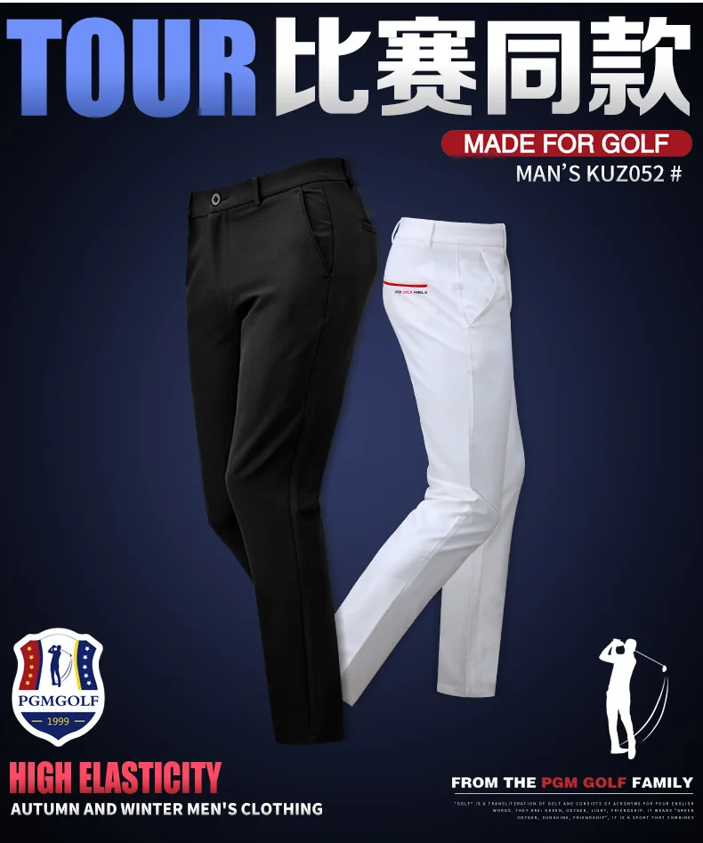 PGM Winter Male Thickening Golf Pant Golf Long Trouser Men\'s High-elastic Sports Pants Size XXS-3XL High Quality NEW