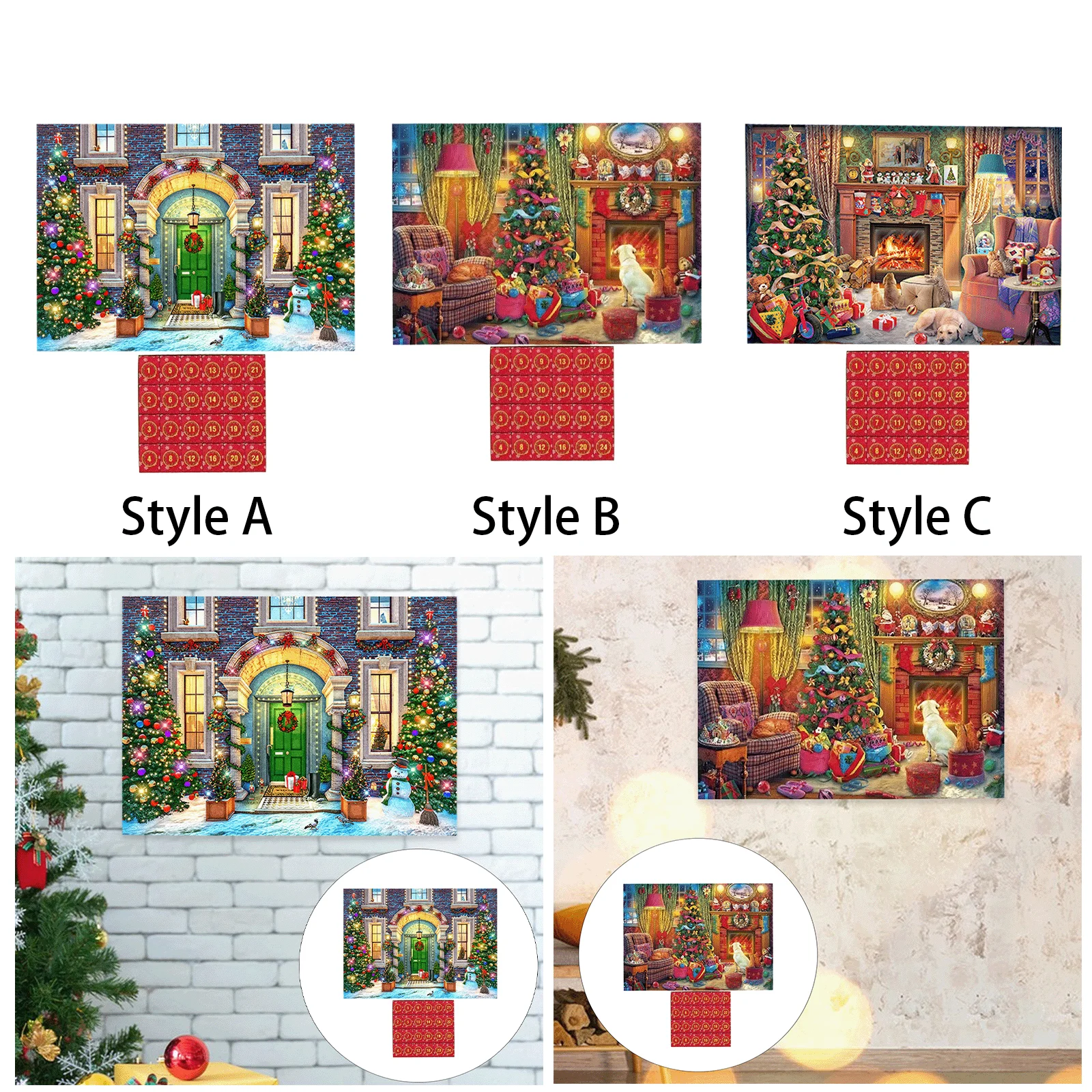 Adventskalender 2024 Kerstpuzzel 1008-delige puzzels Familiespel voor Thanksgiving voor kinderen Woondecoratie Kerstcadeau