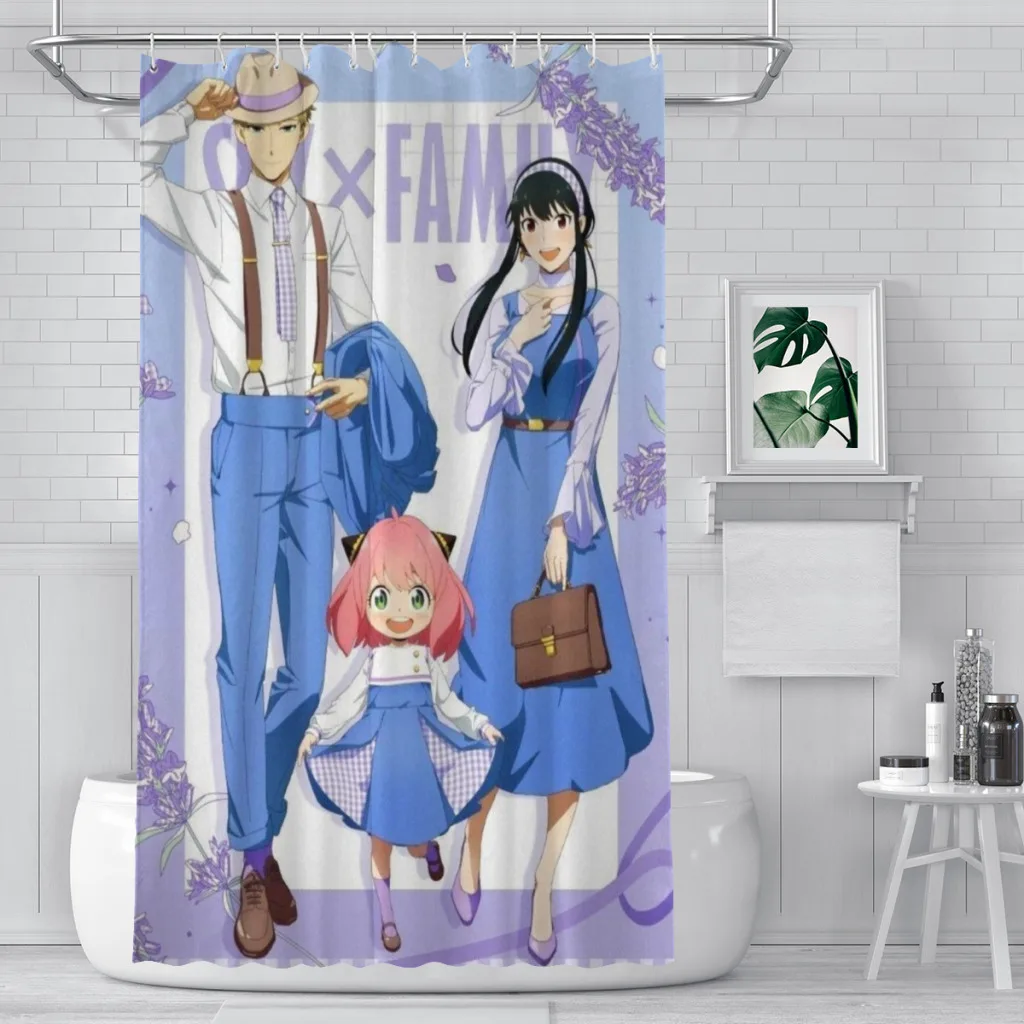 

curtain Bathroom Spy X Family Anime decor Modern household items Bathroom curtain Graduation gift Festival gift