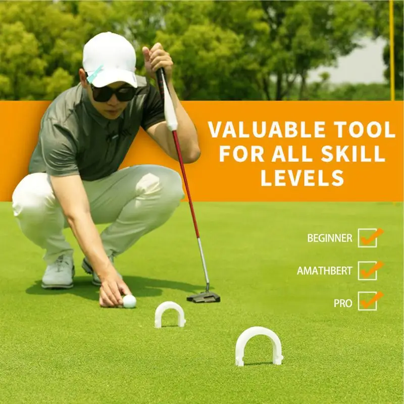 Golf Putter Trainer Portable Golf Putting Training Aid With Golf Hole Design Putt Putt Golf Set For Backyard Golf Cups With