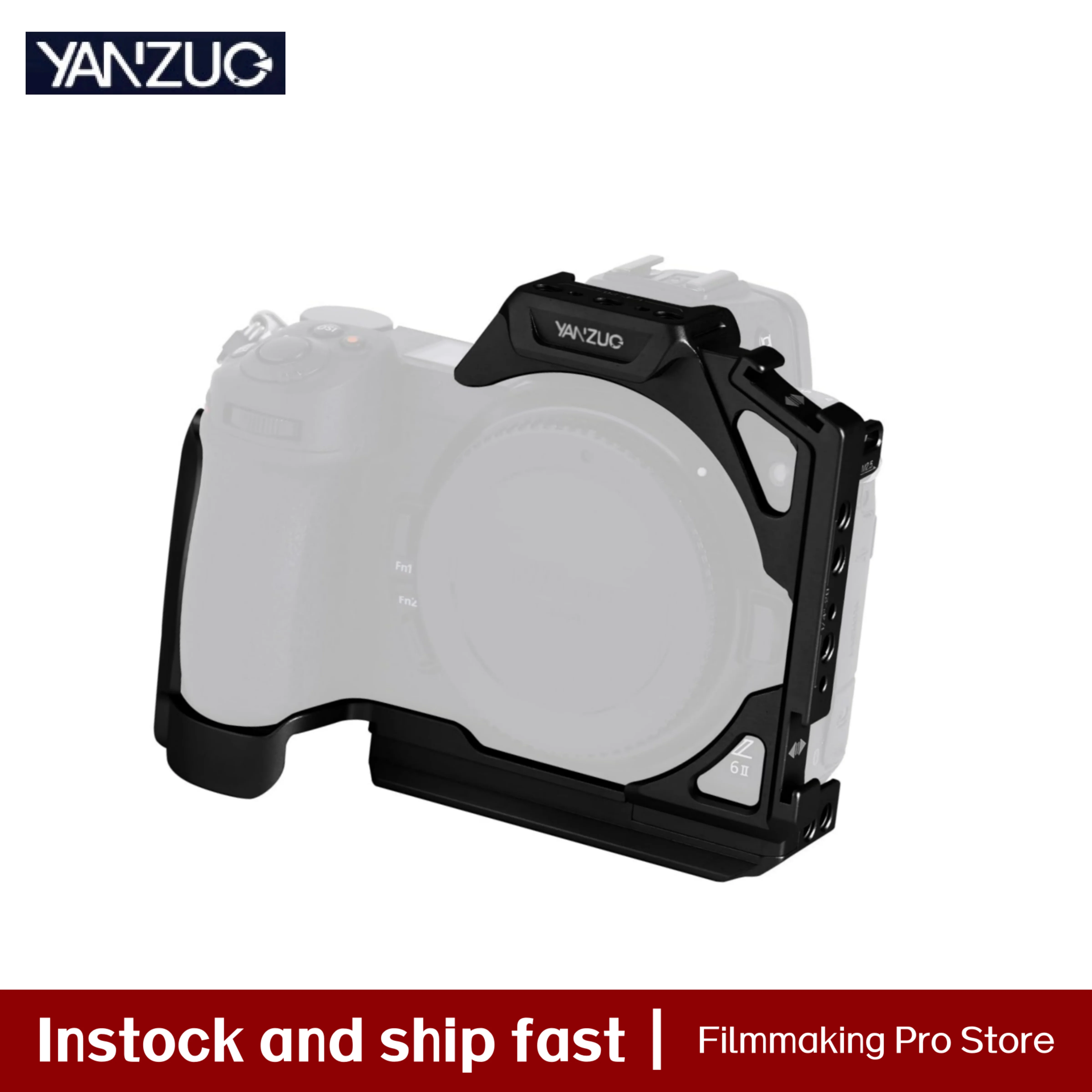 YANZUO Metal Cage for Nikon Z5 / Z6 / Z6II / Z7 / Z7II, Compatible with Arca Swiss, Aluminum Alloy Camera Bracket