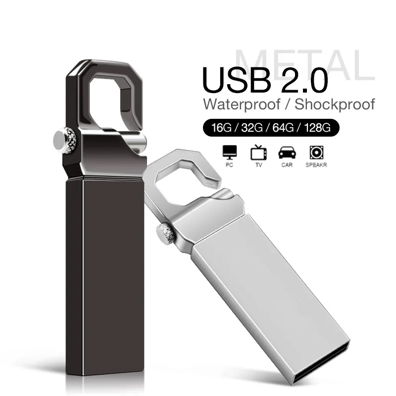 Unidade Flash USB à prova d'água, Pen Drive, Memory Stick, 8GB, 16GB, 32GB, 64GB, 128GB, 256GB, 512GB, 2.0 Pendrive