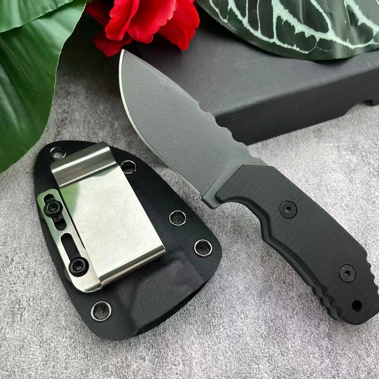 أدوات الصيد التكتيكية المحمولة 8Cr13Mov شفرة التخييم في الهواء الطلق شفرة مثبتة سكين G10 مقبض البرية الغابة بقاء السكاكين