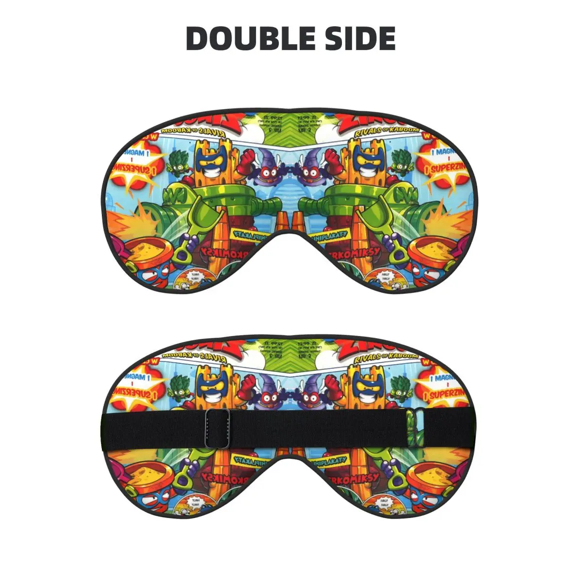 مخصص Supers Zingses لينة السفر قناع عين مزدوجة الجانب الغمامة الإبداعية مغامرة عمل الكرتون لعبة كتلة خارج ضوء إيباتش
