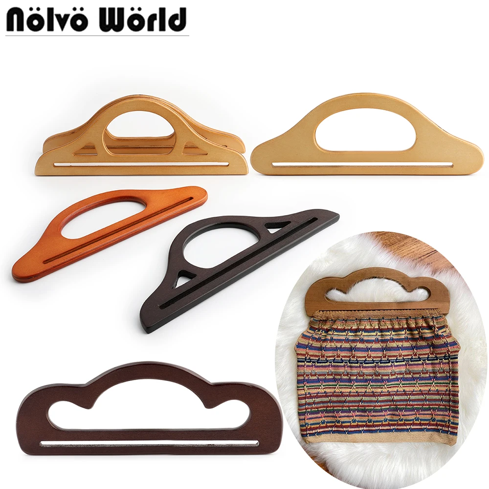 

2/4/10 шт. 25x9 см фанера D-образная деревянная пляжная сумка с ручками для замены DIY сумка-тоут ремень кошелек рамка швейные аксессуары