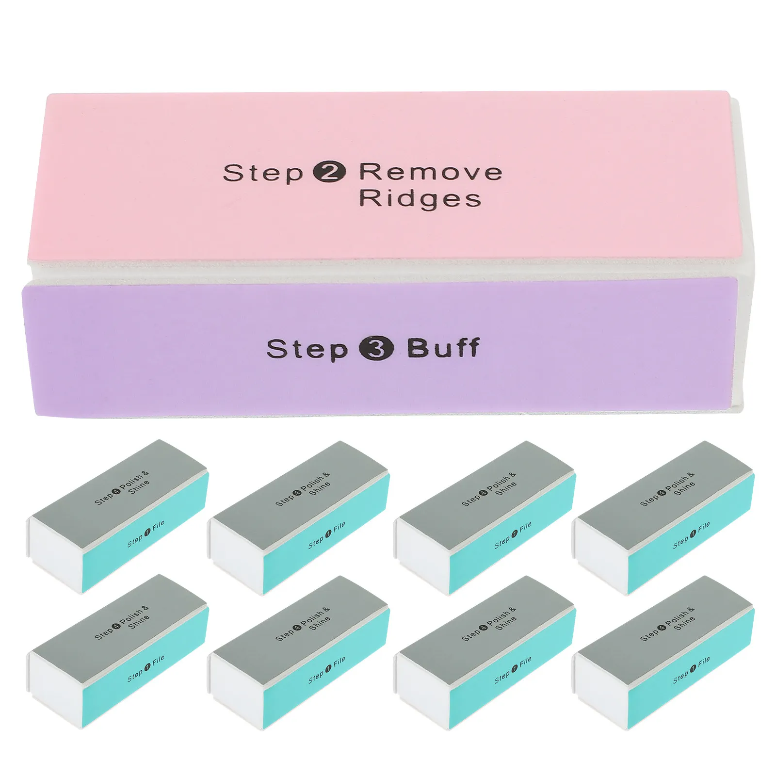 

10Pcs Eva Four Sided Nail Files Manicure Tools Useful Portable Nail Art Supplies for Women Home Salon Manicure Tools