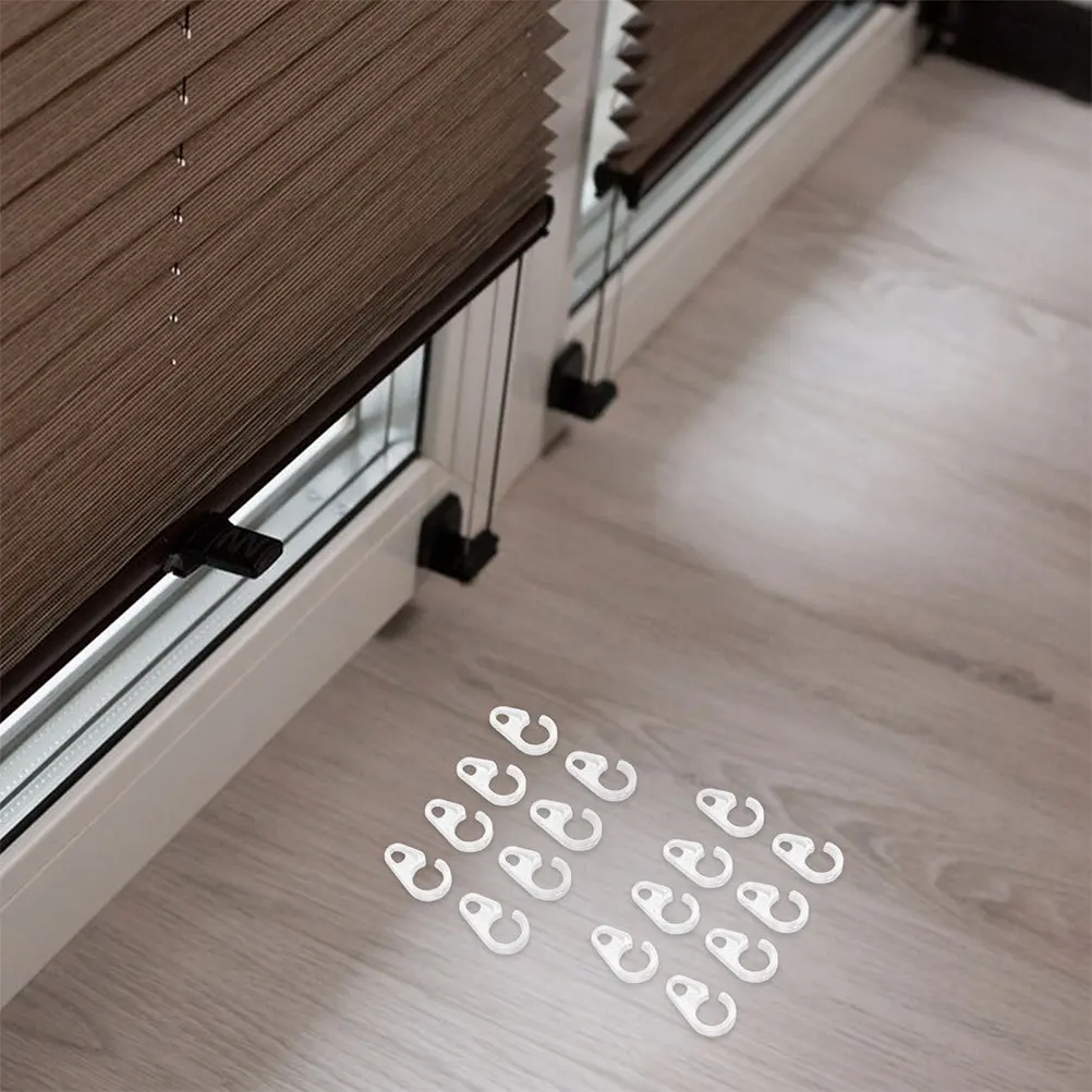 

100Pcs Curtain Hooks Plastic Clear Shower Rings Slide Smoothly for Window Drapes Track Curtain Holders Home Bathroom