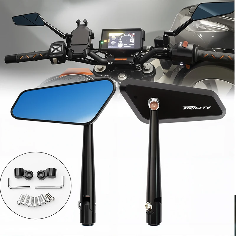 CNC Aluminum Motorcycle Rear View Mirror Side Wing Rearview Reflector Mount For Tricity125 Tricity155 300 Tricity 125 155 300