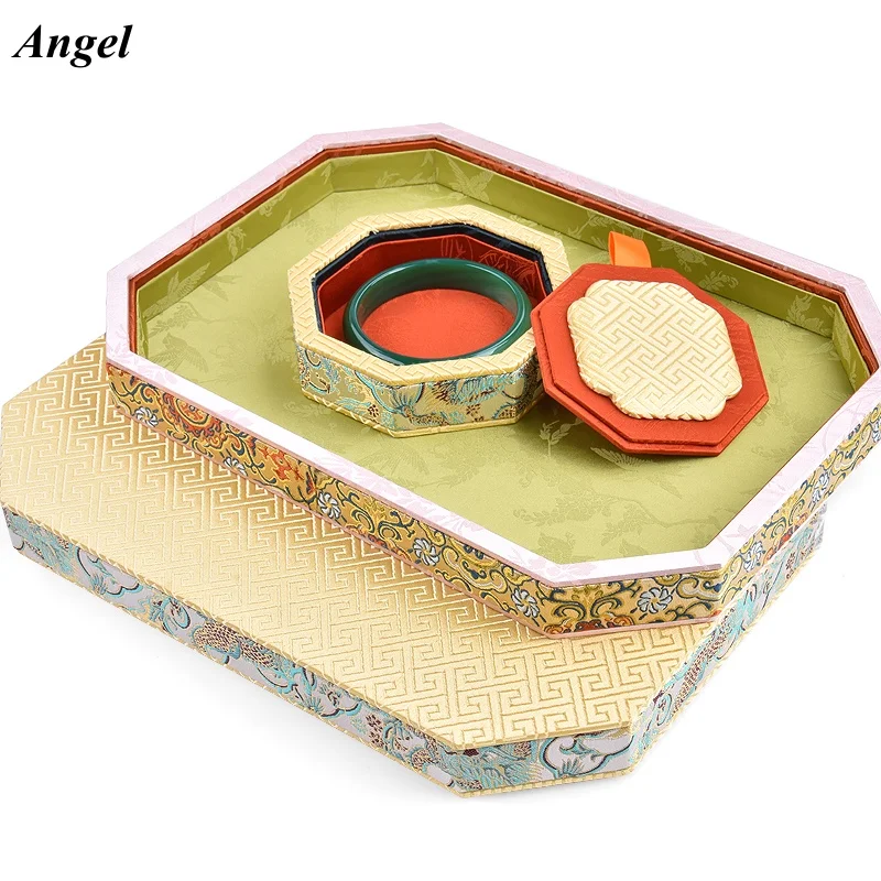 

Palace Wind Belt Cover Jewelry Box Jewelry Tray Display Plate Jewelry and Jade Ware Display Storage Box Ring Bracelet Display