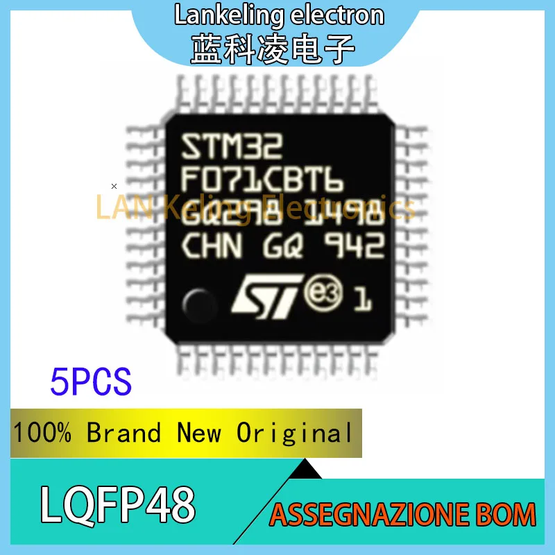 

(5PCS)STM32F071CBT6 STM STM32F STM32F071 STM32F071CB STM32F071CBT 100% Brand New Original MCU LQFP-48 Chip IC